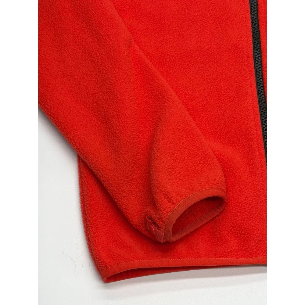 The North Face Kids Red Full Zip Fleece Jacket Mock Neck  Medium 10/12